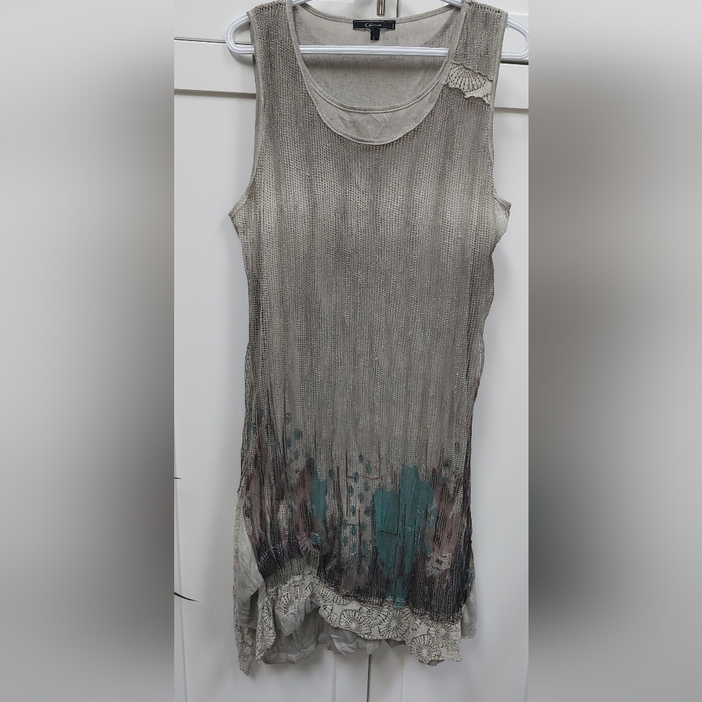 Cativa mixed media dress.